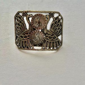 Vintage Peacock Design Belt Buckle